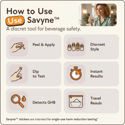 Savyne™ Drink Testing Stickers